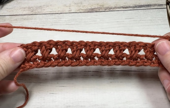 Crossed Double and Post Stitch Photo Tutorial