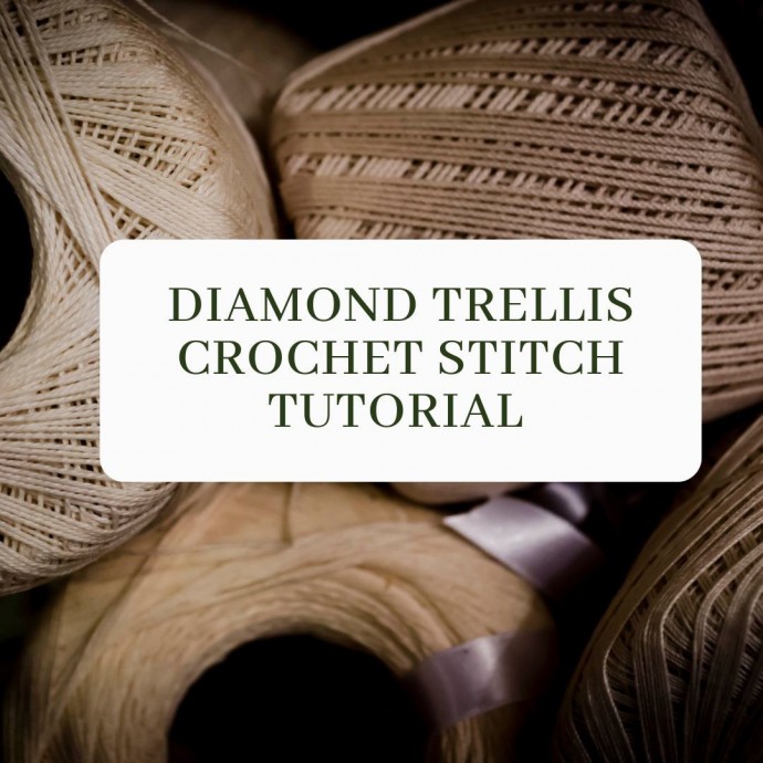 Diamond Trellis Crochet Stitch Tutorial