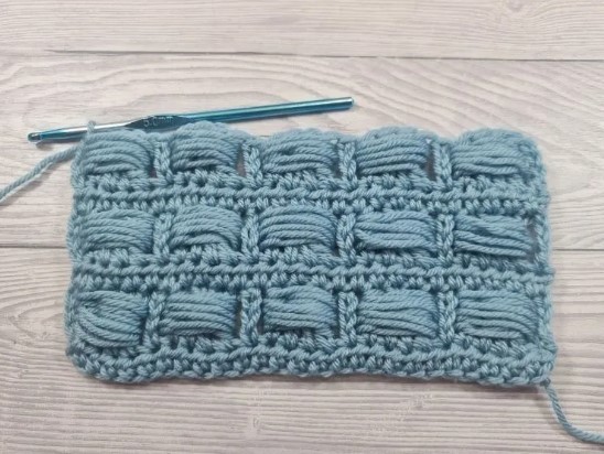 How to Crochet the Large Blocked Puff Stitch Photo Tutorial