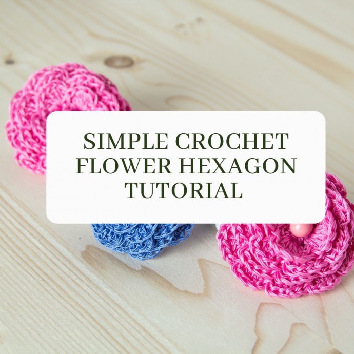 Simple Crochet Flower Hexagon Tutorial