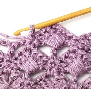Crossed Fan Crochet Stitch Photo Tutorial