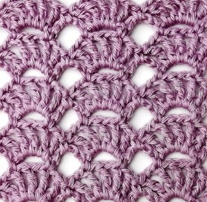 Lacy Aligned Scallop Crochet Stitch Photo Tutorial