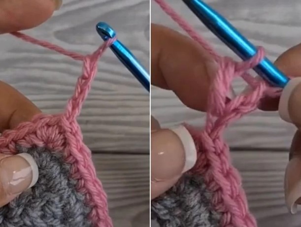 Crochet Dot Border Stitch Photo Tutorial