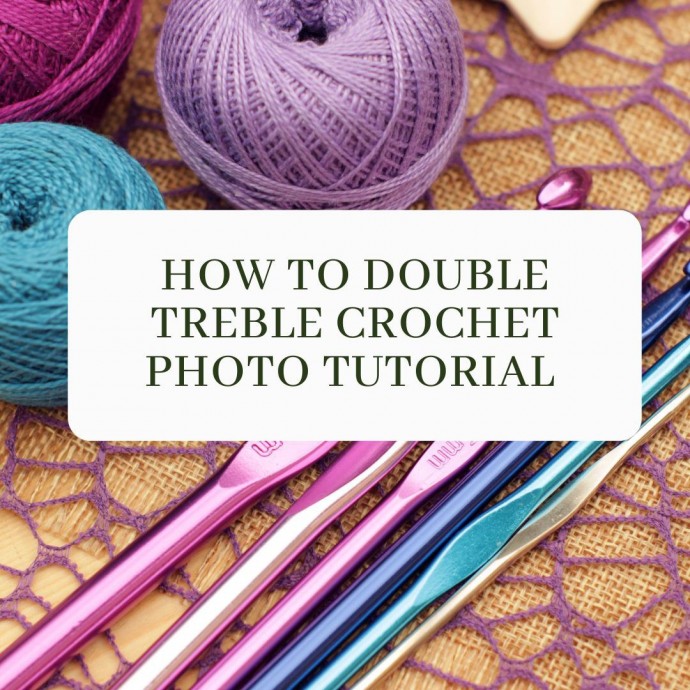 How To Double Treble Crochet Photo Tutorial