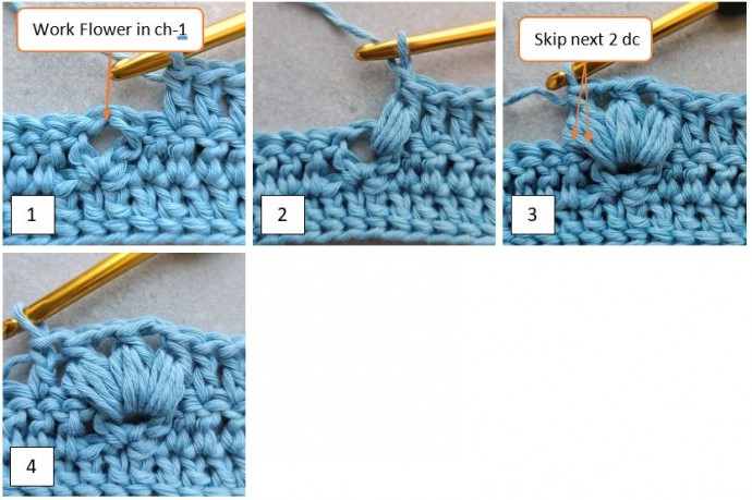 How to Crochet the Flower Stitch Photo Tutorial