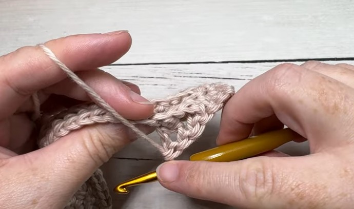 How to Crochet the Embossed Triangle Stitch Photo Tutorial