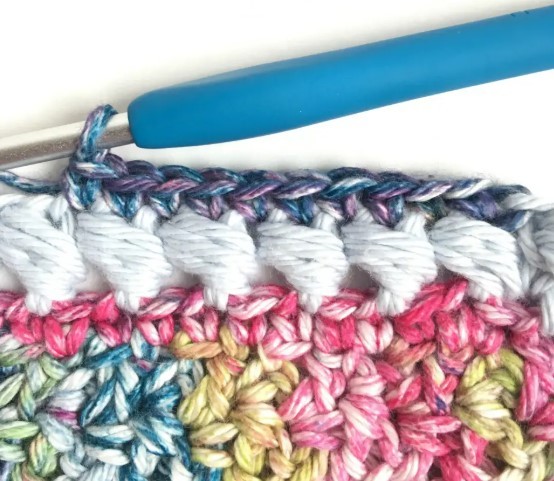 Puff Edge Border Crochet Stitch Photo Tutorial