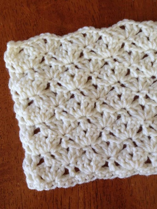 How to Crochet the Interlocking Fan Stitch Photo Tutorial