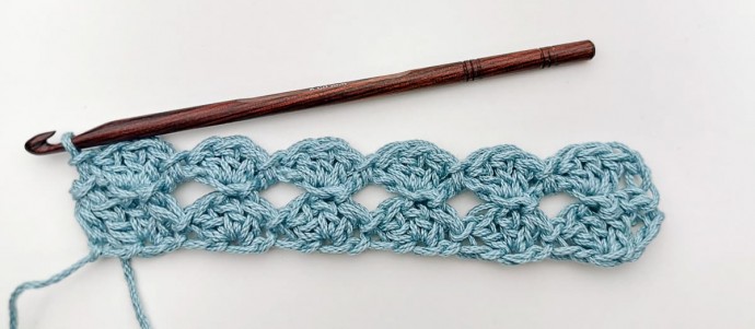 Fans and Eyes Crochet Stitch Photo Tutorial