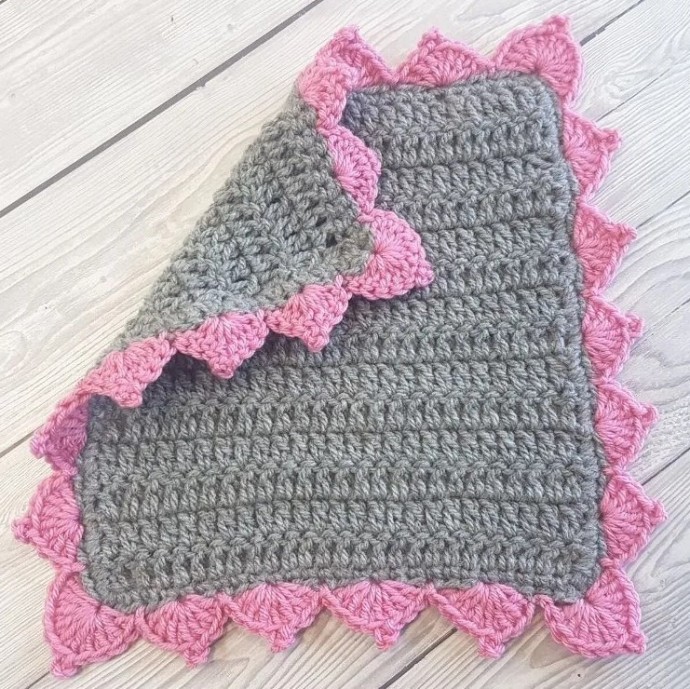 Crochet Picot Scallops Edging Photo Tutorial