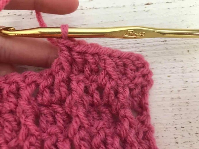 How to Crochet the Diagonal Post Stitch Photo Tutorial