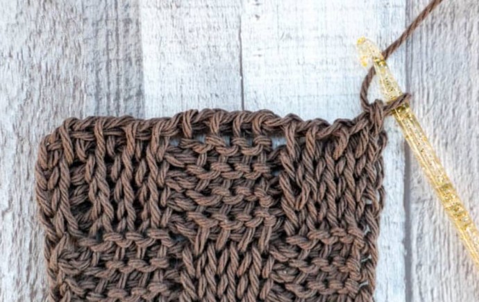 Tunisian Crochet Basket Weave Stitch Photo Tutorial