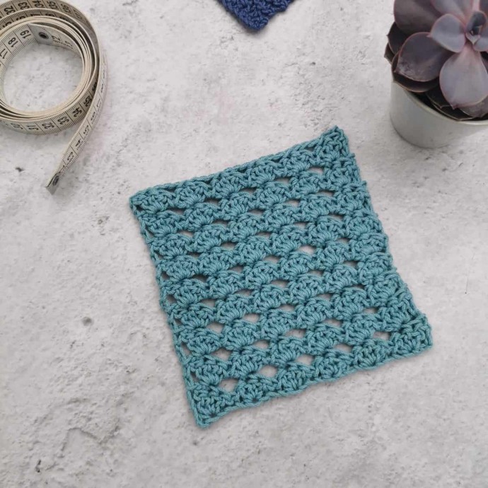 Fans and Eyes Crochet Stitch Photo Tutorial