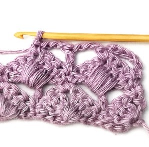 Crossed Fan Crochet Stitch Photo Tutorial