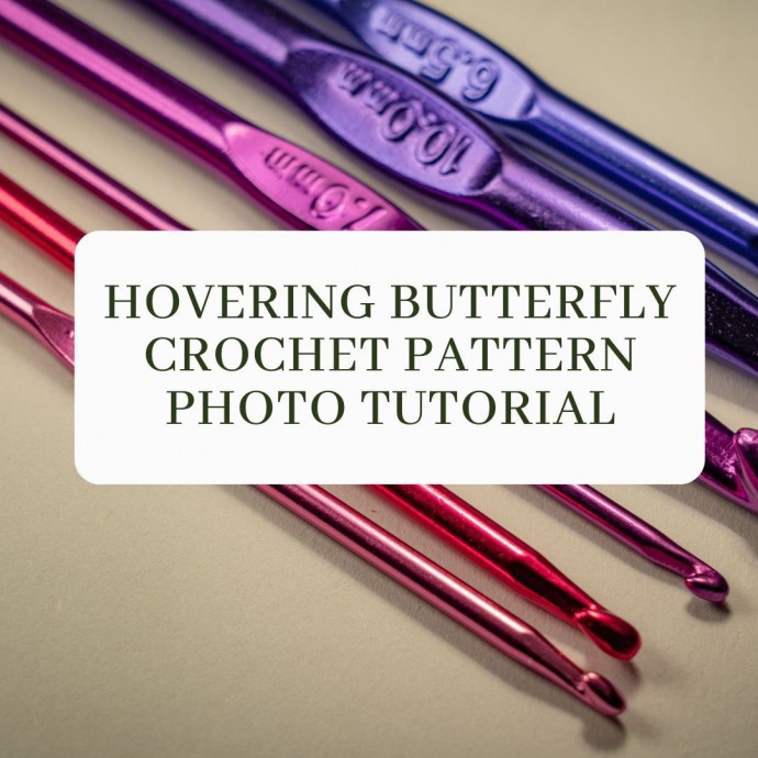 Hovering Butterfly Crochet Pattern Photo Tutorial