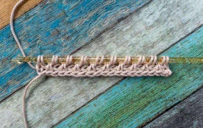 How to Crochet the Tunisian Yarn Over Lace Stitch Photo Tutorial