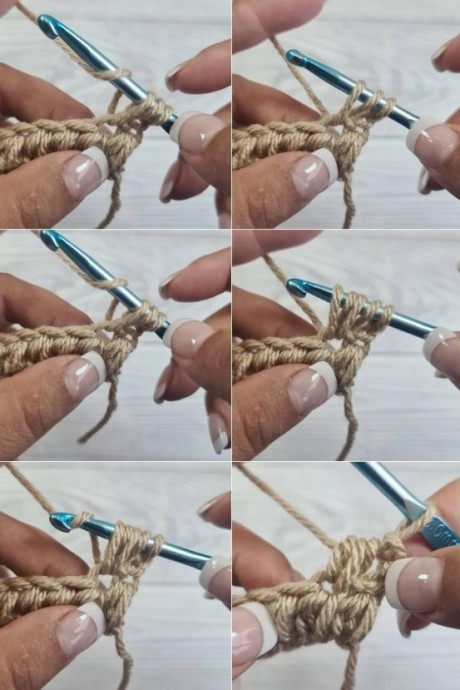 How to Crochet the Herringbone Puff Stitch Photo Tutorial