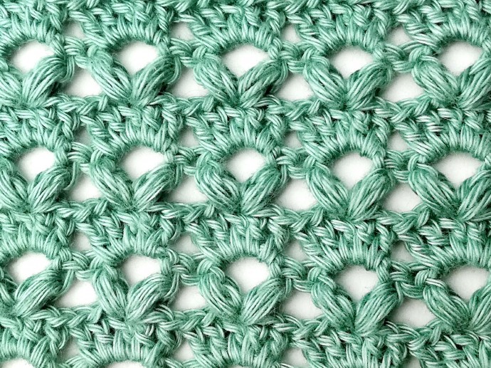 The Block and Puff V Crochet Stitch Photo Tutorial