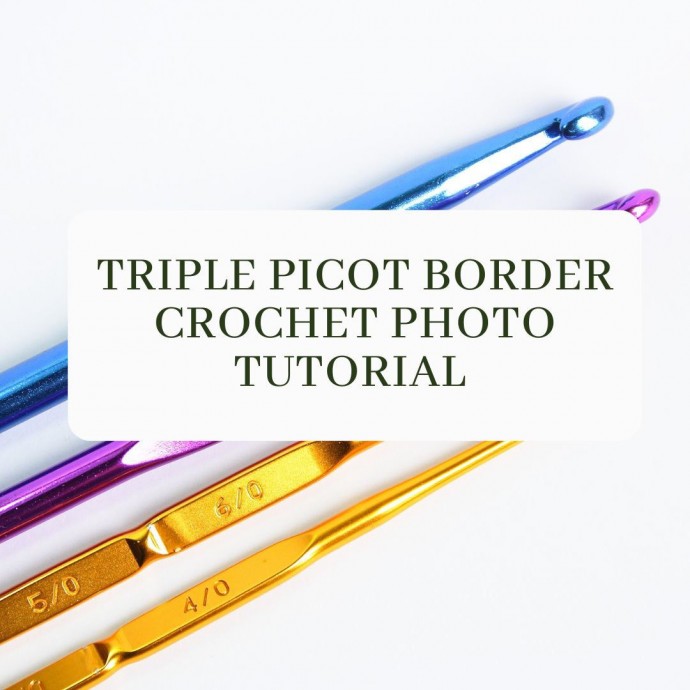 Triple Picot Border Crochet Photo Tutorial