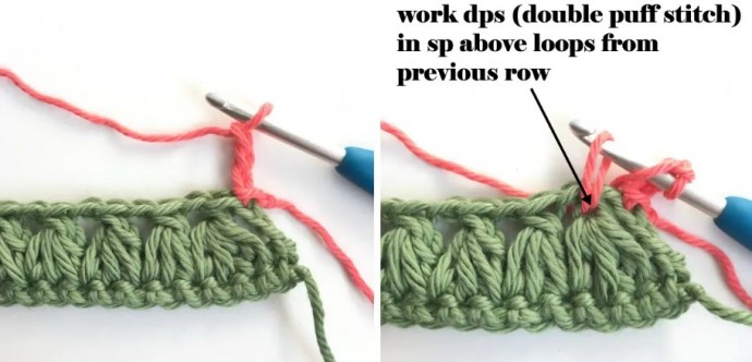 Triads Puff Flower Crochet Stitch Photo Tutorial