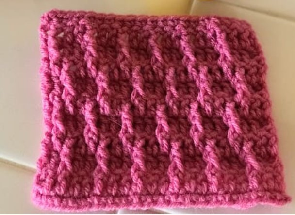 How to Crochet the Diagonal Post Stitch Photo Tutorial