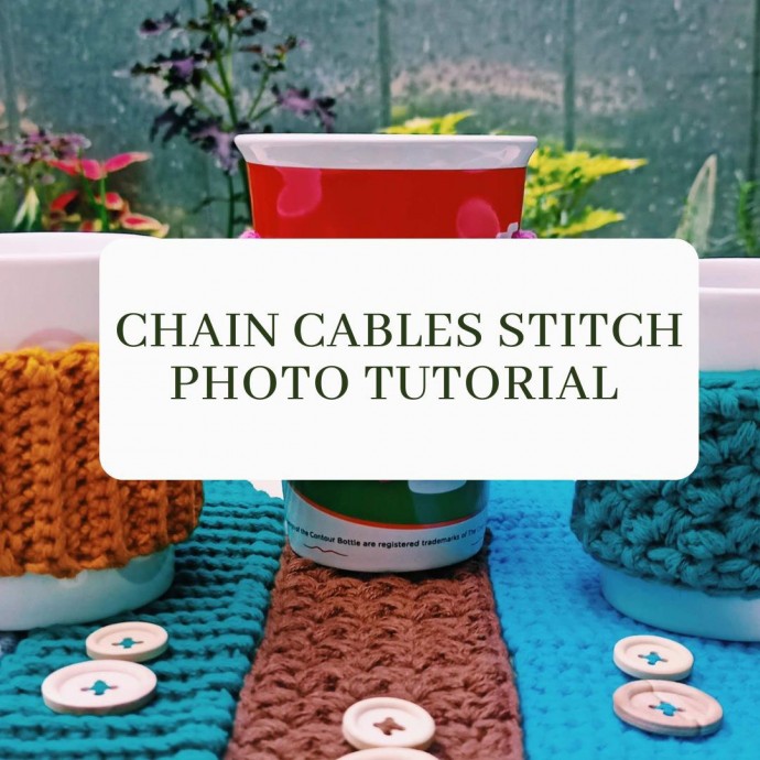 Chain Cables Stitch Crochet Photo Tutorial