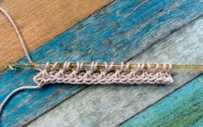 How to Crochet the Tunisian Yarn Over Lace Stitch Photo Tutorial