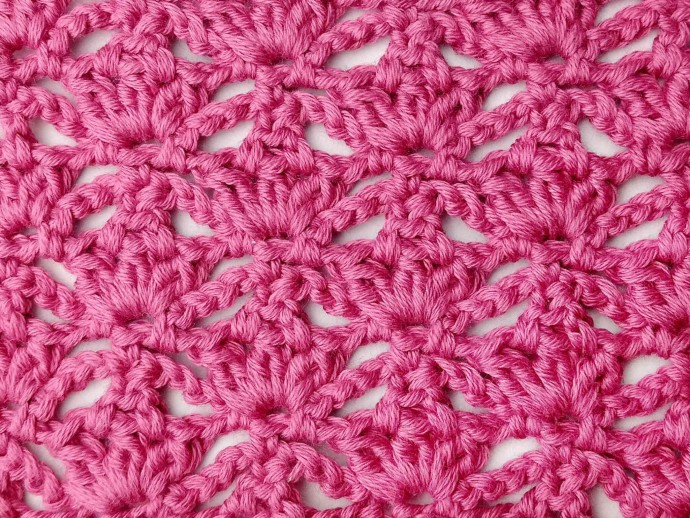 Flower and Triangle Crochet Stitch Photo Tutorial