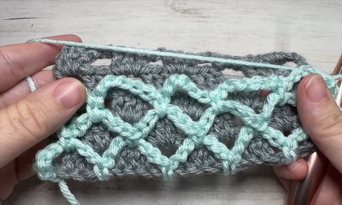 Double Sided Mesh Crochet Stitch Photo Tutorial