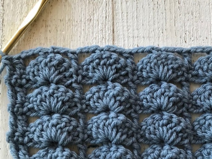 How to Crochet the Stacked Shell Stitch Photo Tutorial