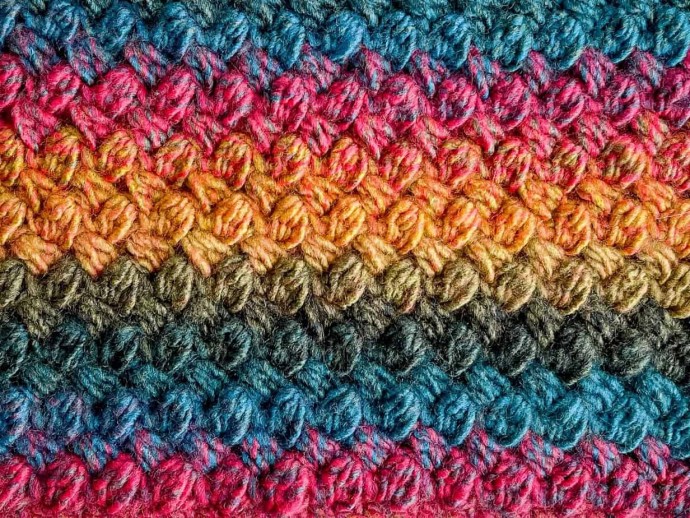 Interlocking Puff Crochet Stitch Photo Tutorial