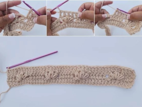 How to Crochet the Bamboo Leaf Stitch Photo Tutorial