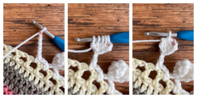 How to Crochet Pom Pom Border Photo Tutorial