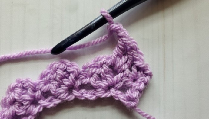 3D Slanted Shell Crochet Stitch Photo Tutorial