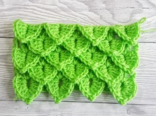 How to Crochet the Pointy Crocodile Stitch Photo Tutorial