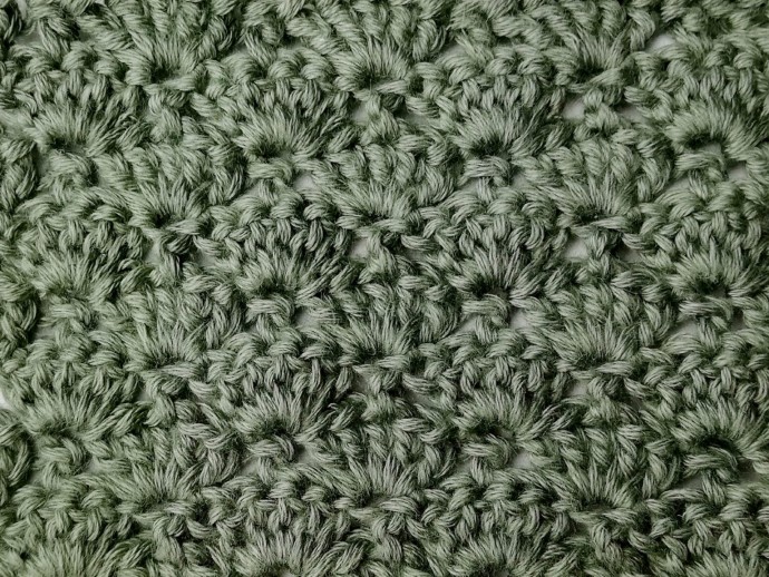 Simple Uneven Shell Crochet Stitch Photo Tutorial