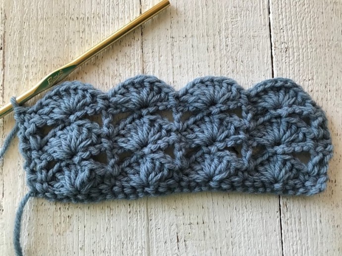 How to Crochet the Stacked Shell Stitch Photo Tutorial