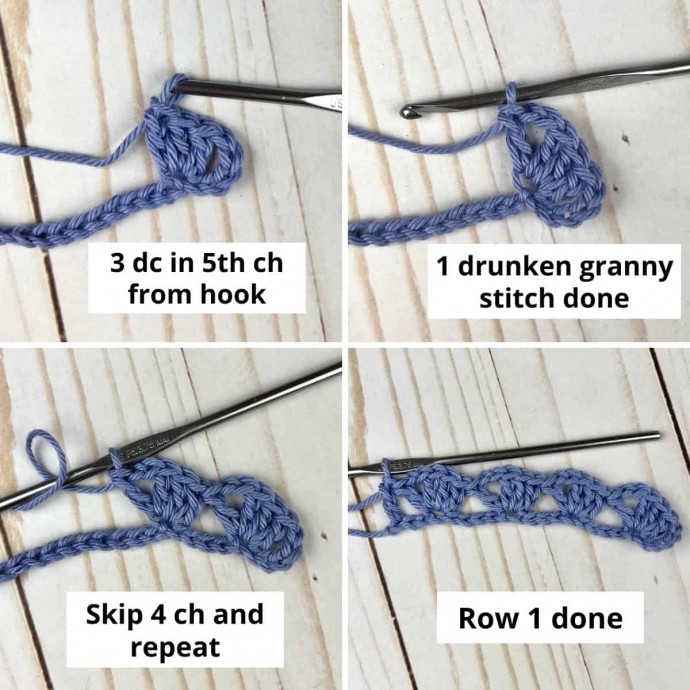 How to Crochet the Drunken Granny Stitch Photo Tutorial