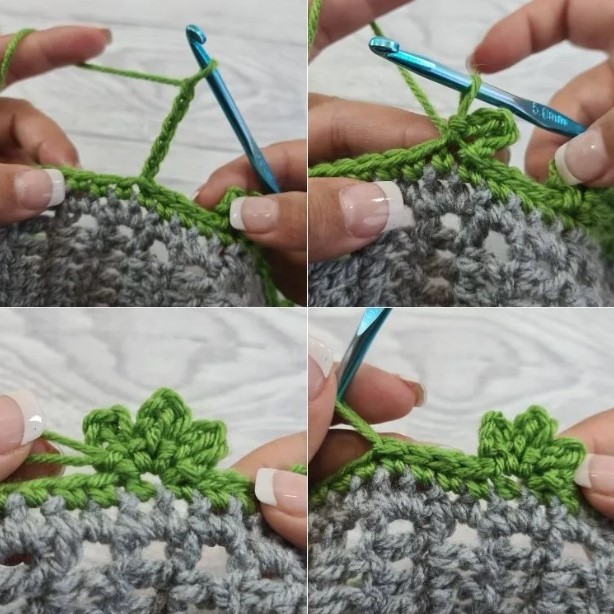 Triple Picot Border Crochet Photo Tutorial