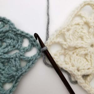 Crochet Flat Slip Stitch Join Photo Tutorial