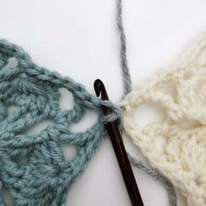 Crochet Flat Slip Stitch Join Photo Tutorial