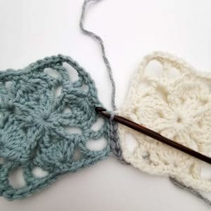 Crochet Flat Slip Stitch Join Photo Tutorial