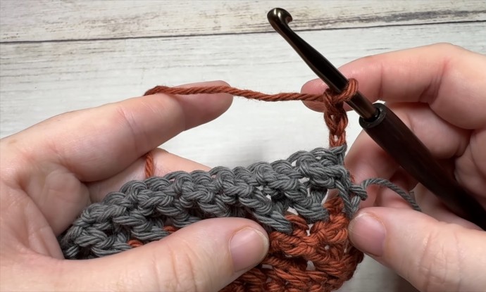 Crossed Double and Post Stitch Photo Tutorial