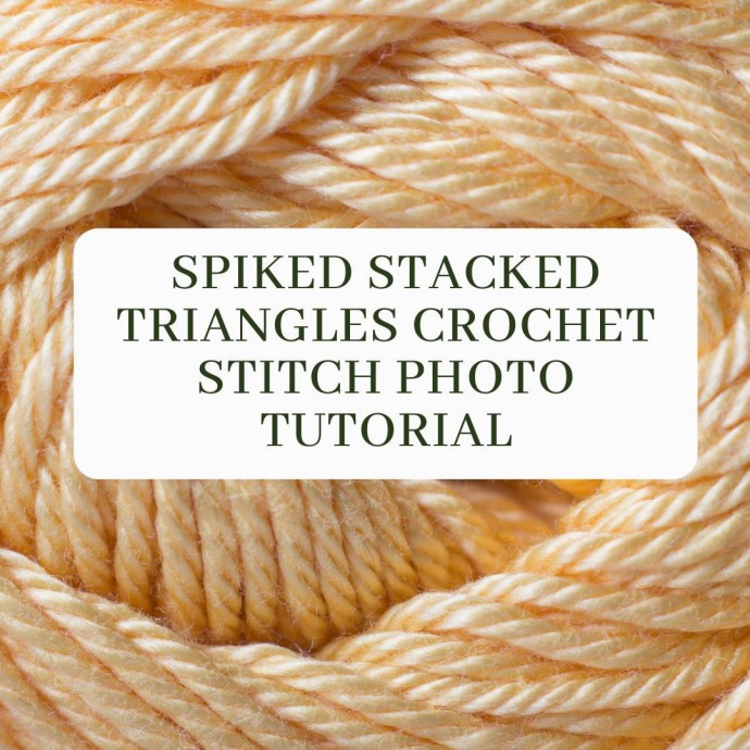 Spiked Stacked Triangles Crochet Stitch Photo Tutorial