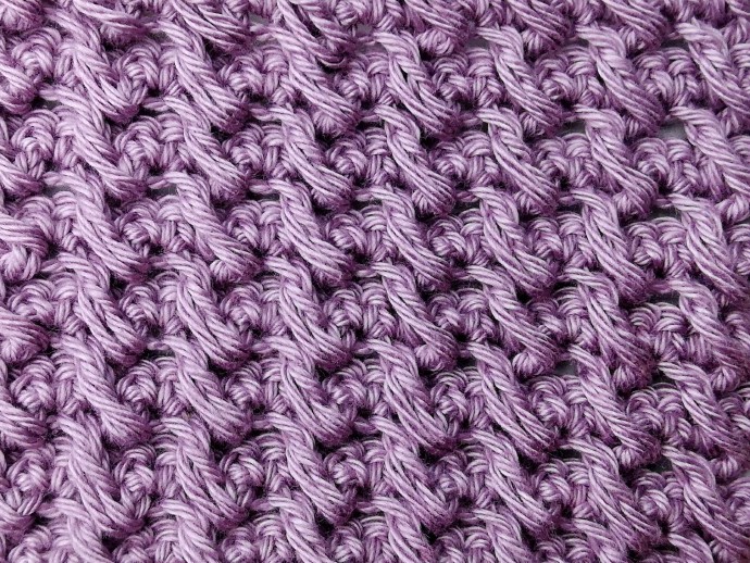 The Crossed Ripple Crochet Stitch Photo Tutorial