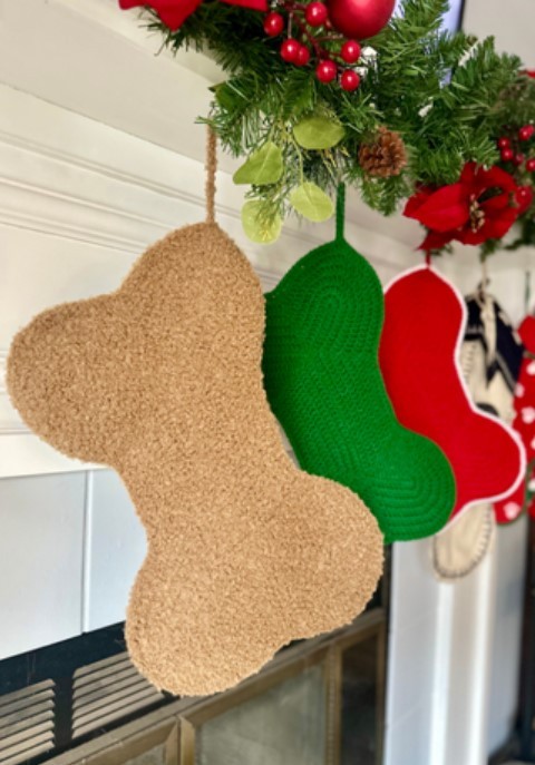 Dog Bone Christmas Stocking Crochet Pattern Photo Tutorial