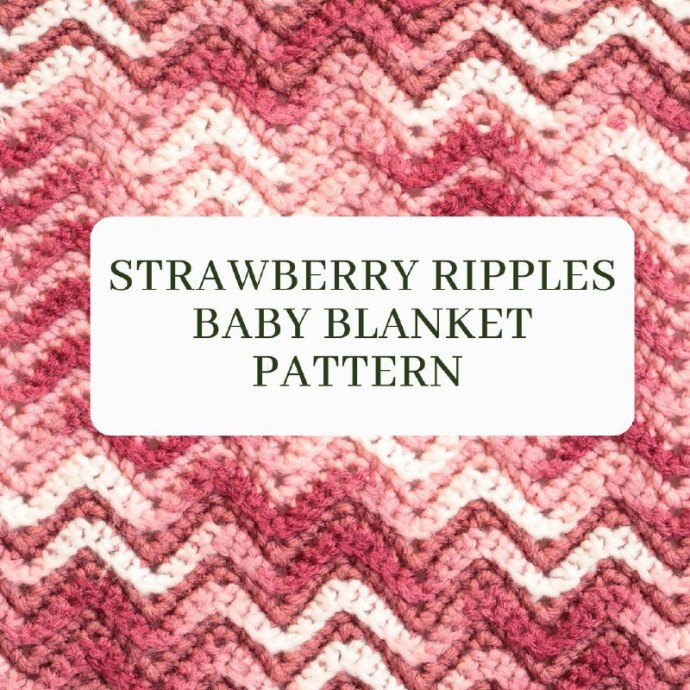 Strawberry Ripples Baby Blanket Pattern