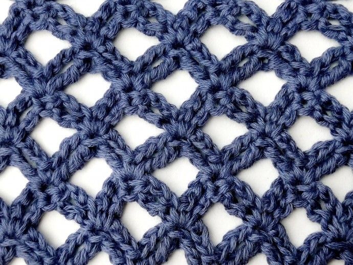 How to Crochet the Lacy Diamond Stitch Photo Tutorial