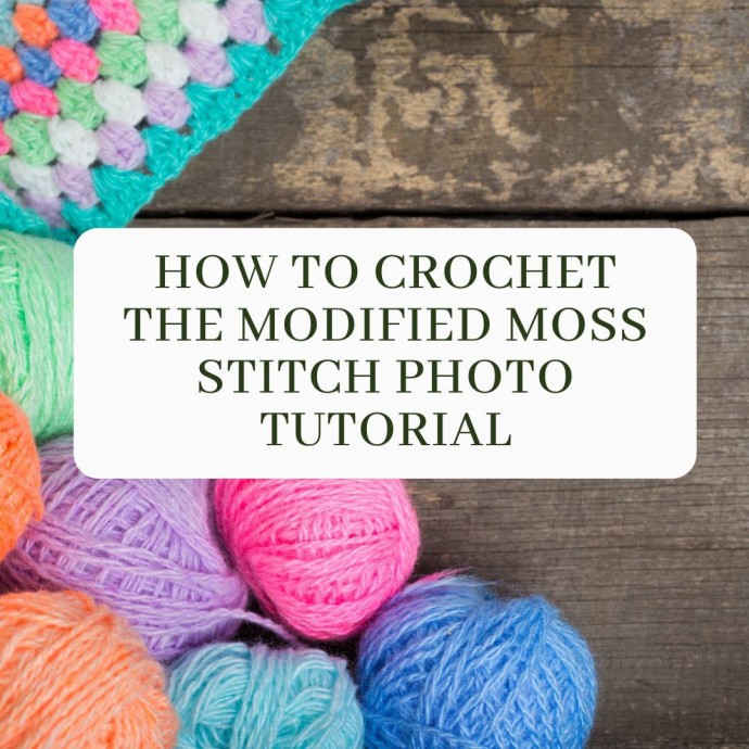 How to Crochet the Modified Moss Stitch Photo Tutorial