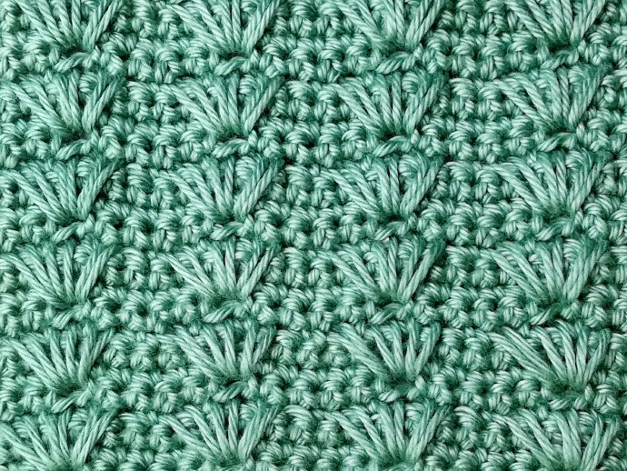 Spiked Stacked Triangles Crochet Stitch Photo Tutorial